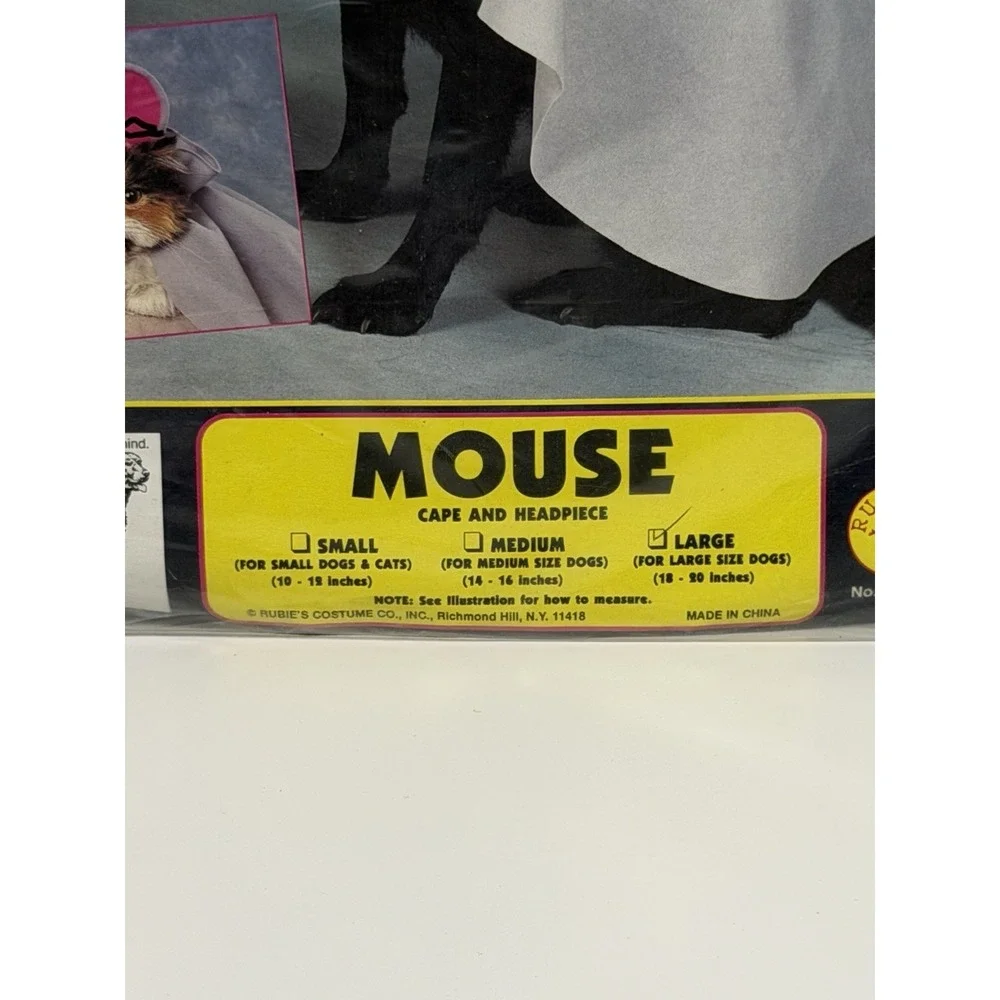 Rubie's North Shore Animal Large Mouse Pet Dog Cat Costume Cape Headpiece H-1